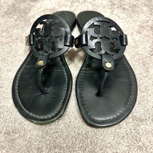 Tory Burch Black Miller Sandals - Size 7